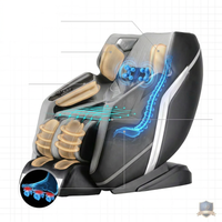 4D Deluxe Gray and Black Zero Gravity and Space Saving Faux Leather Heated Massage Chair with Sl-Track and Bluetooth — How It Works