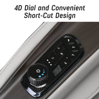 4D Deluxe Gray and Black Zero Gravity and Space Saving Faux Leather Heated Massage Chair with Sl-Track and Bluetooth