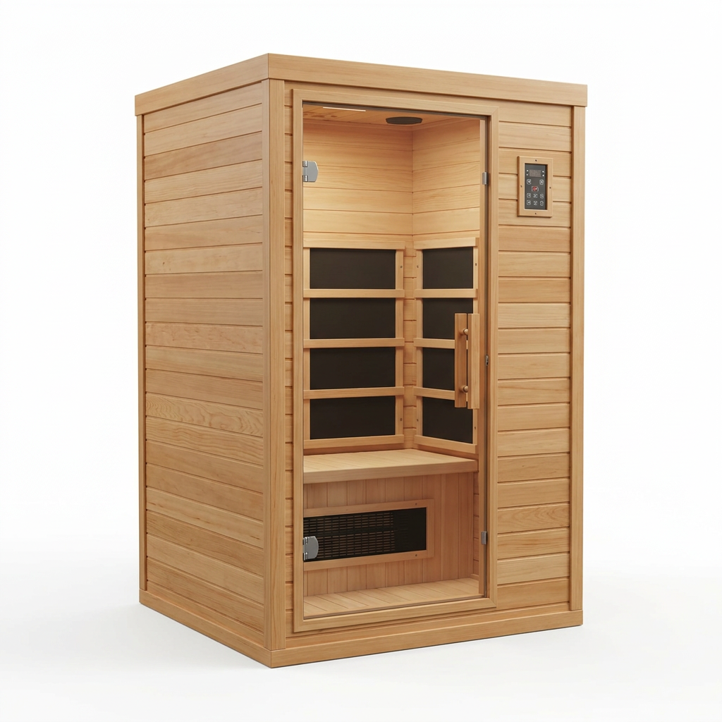 Barcelona 1 to 2 Person Low EMF FAR Infrared Home Sauna — Studio Shot