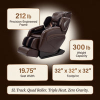 Jin Espresso Synthetic Leather SL Track Massage Chair — Results & Stats