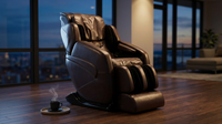 Jin Espresso Synthetic Leather SL Track Massage Chair — Lifestyle