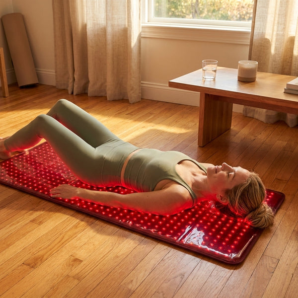 Red Light Therapy Mat Designed for Home Use, 660nm 850nm Wavelengths, Yoga Pilates Compatible, Full Body Coverage